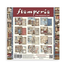 Stamperia Paper Pack 8x8" - Vintage Library (lille)